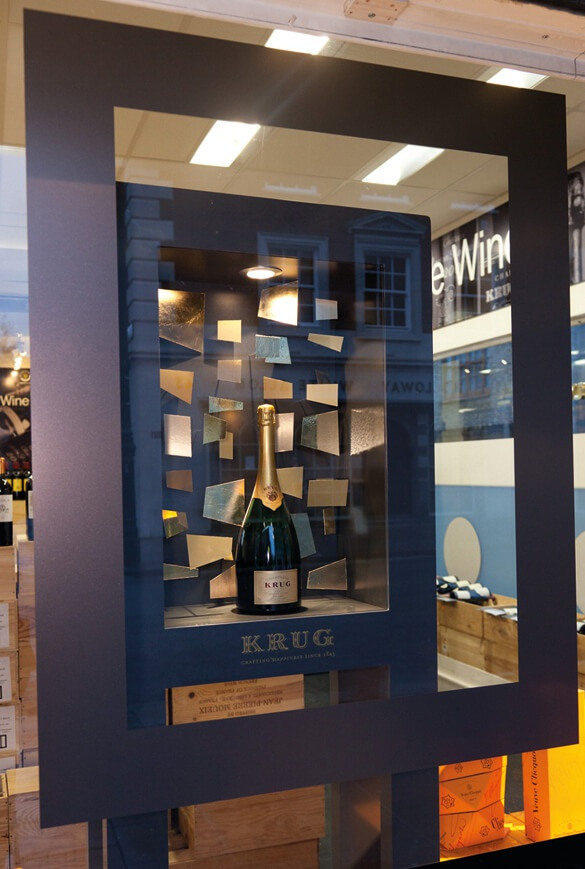 Brand installations krug champagne