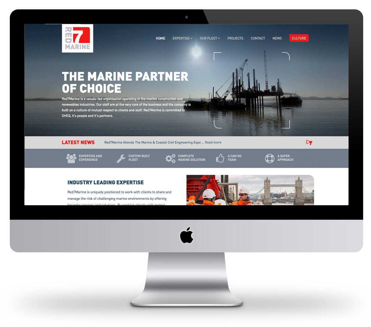 Responsive website design and ux red7 marine