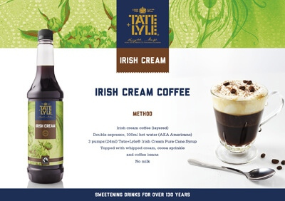 Tate and lyle recipe cards design irish cream 1