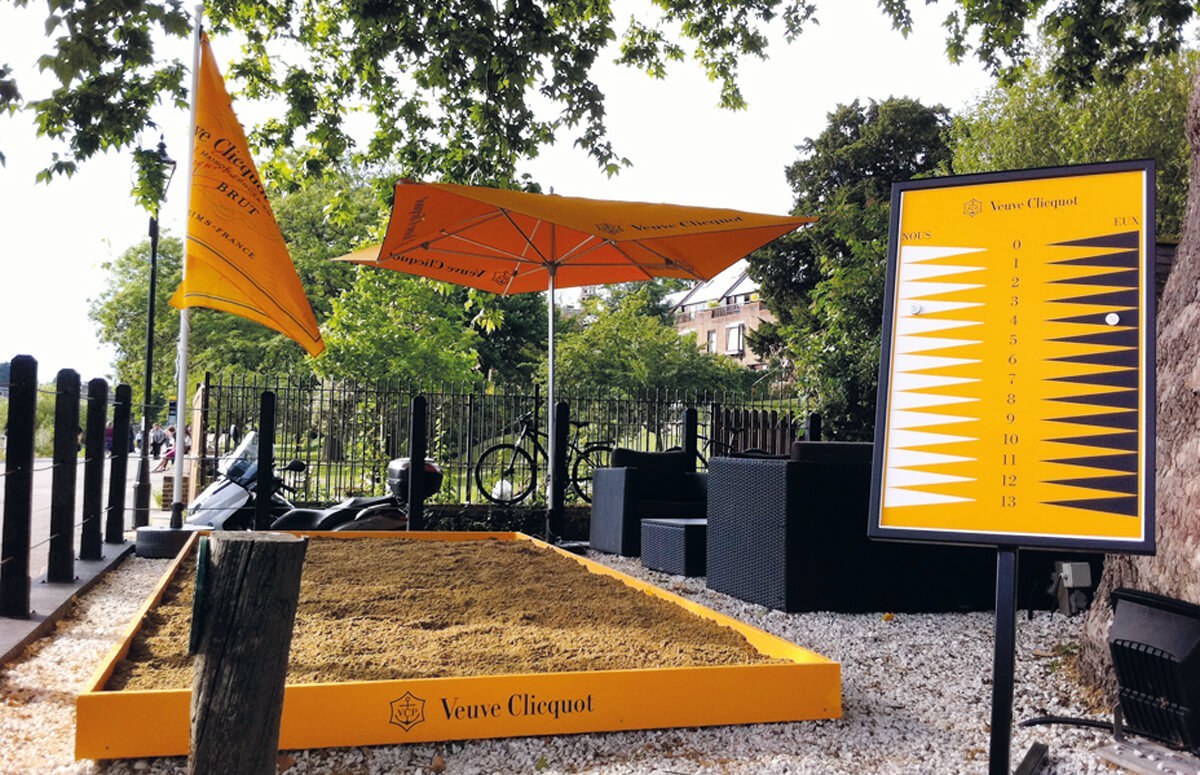 Veuve clicquot pentanque install