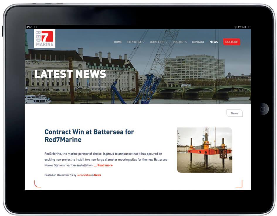 Web design red7 marine